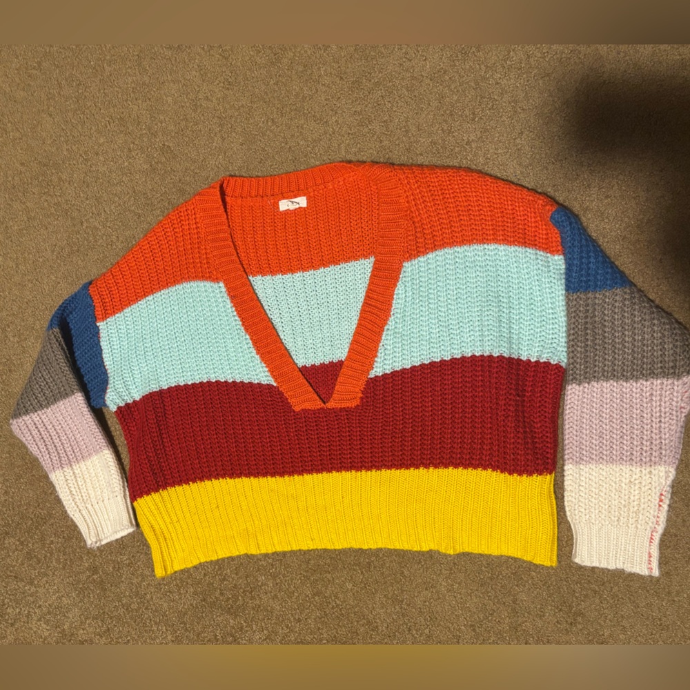 Debut Multicolor V-Neck Sweater